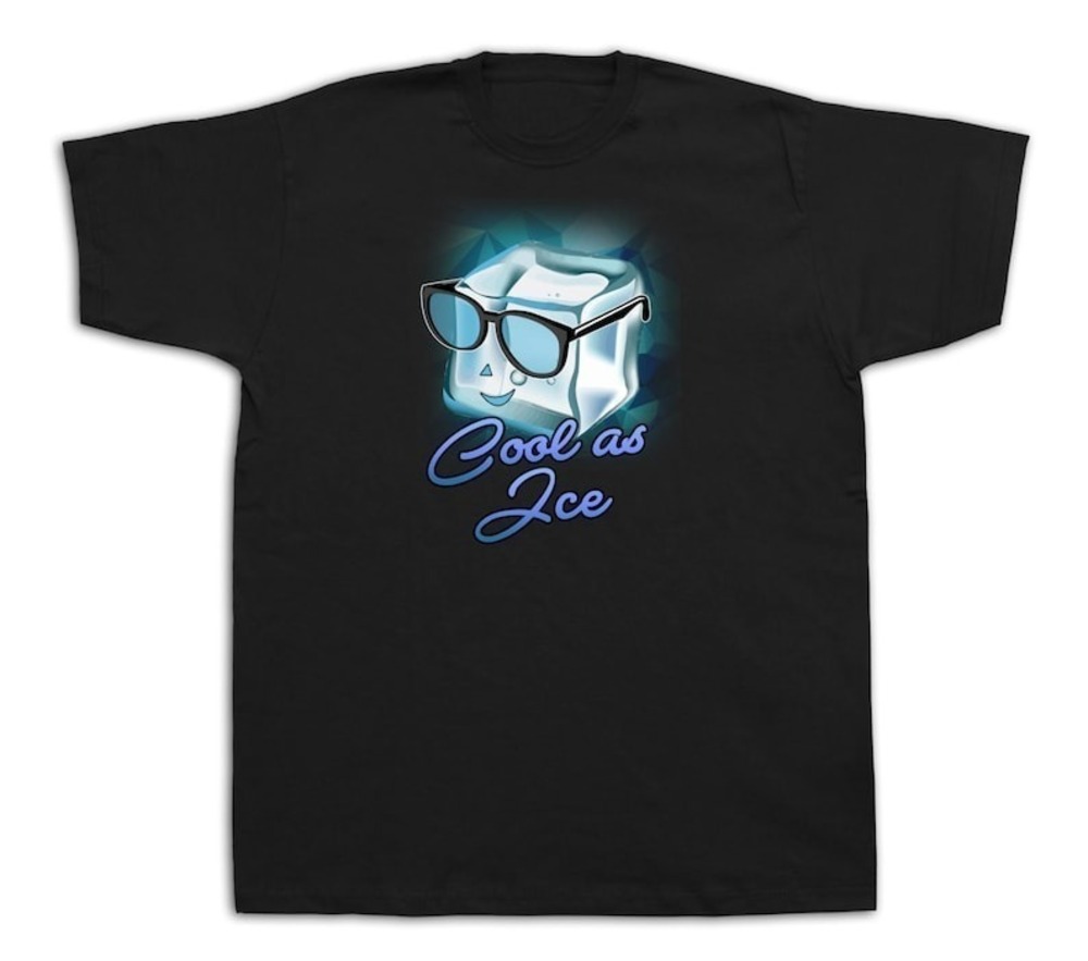 Cool As Ice Funny T Shirt Cube Water Tee Glass